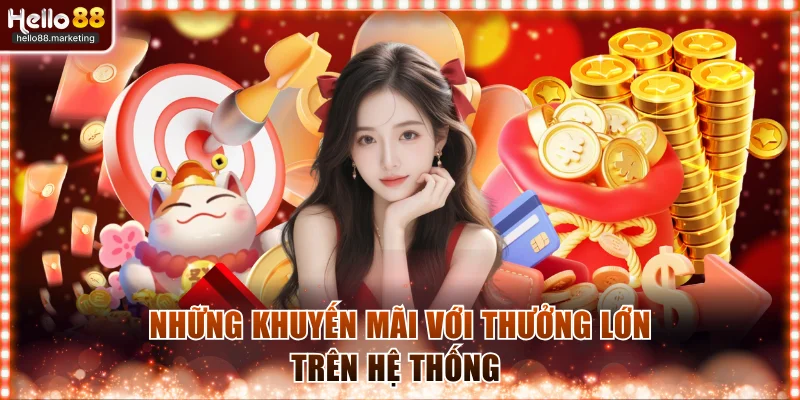 Những khuyến mãi với thưởng lớn trên hệ thống